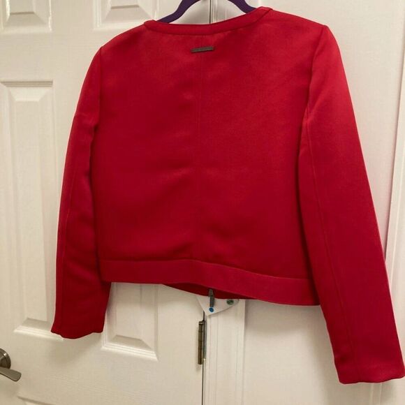 NEW - ARMANI EXCHANGE Collarless Blazer Jacket, Size M Coral Pink - Picture 5 of 7